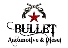 Bullet Automotive and Diesel Car Repair Logo