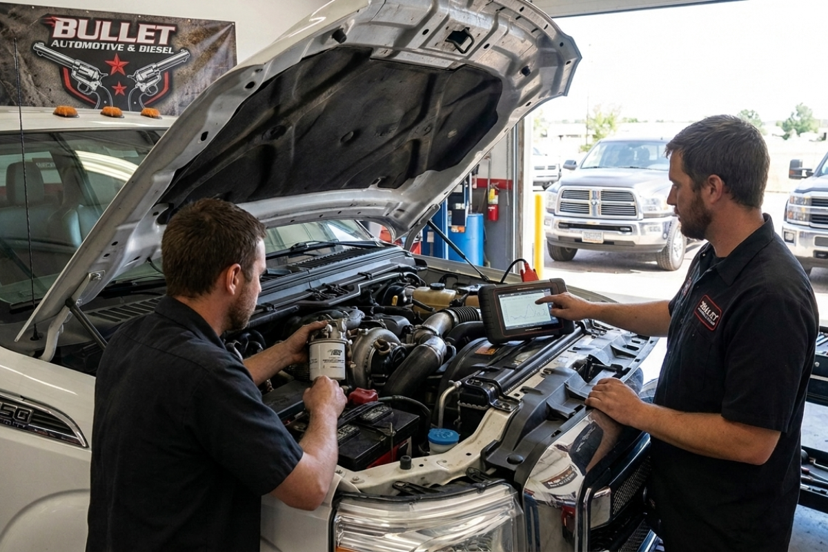 diesel pickup truck inspection